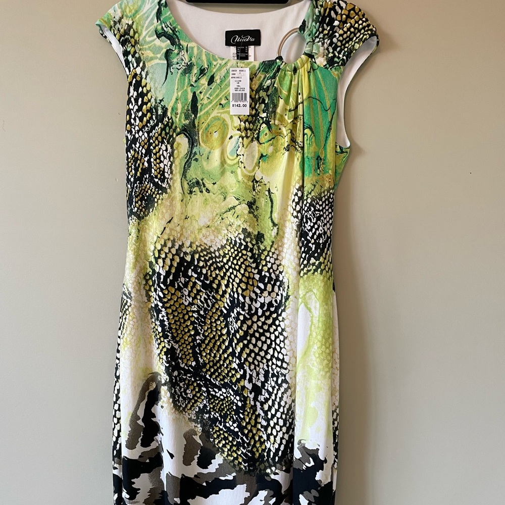 Nueva Exotic Print Short Sleeve Dress